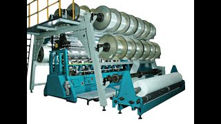 Raschel Double needle bar Warp knitting machine [upl. by Eelahc]