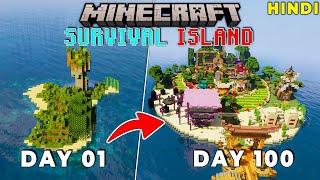 We Survived 100 Days On A Modded SURVIVAL ISLAND HINDI [upl. by Barhos912]