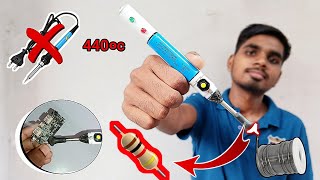 DIY Powerful Rechargeable Soldering Iron using 18650 Lithium ion battery🔋Abhishekprojects [upl. by Paul]