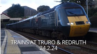 Trains at Truro and Redruth station  24224 [upl. by Necyrb]