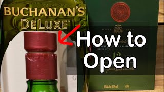 How to Open Buchanans Deluxe Bottle [upl. by Herrah]