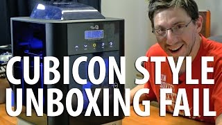 Cubicon Style 3D Printer Unboxing Fail [upl. by Wier]