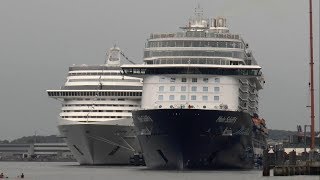 quotMein Schiff 6quot in Kiel inkl 4fach Anlauf [upl. by Ylrebmik]