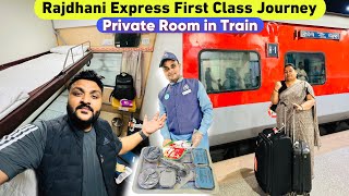 Rajdhani Express First Class Journey with Mummy  IRCTC First Class Food Review  Indian Railways [upl. by Magdaia]