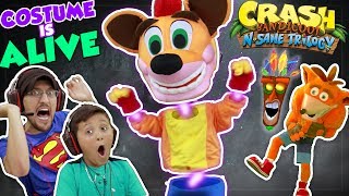 THE COSTUME IS ALIVE FGTEEV DUDDY amp MIKE play CRASH BANDICOOT N SANE Trilogy [upl. by Thamora948]