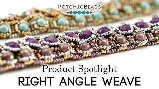 The Ultimate Guide to Right Angle Weave  How to use this versatile stitch by PotomacBeads [upl. by Oneal]