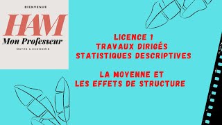 Licence 1  TD6  EX 3  Statistiques descriptives [upl. by Ycam]