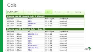 Fonality  Control Panel  View Calls [upl. by Tnarg]