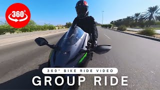 Group Bike Ride In UAE 4K 360° VR Video [upl. by Maurreen]