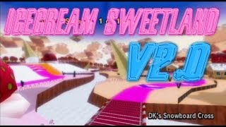 MKWii Custom Track Icecream Sweetland v20 [upl. by Kutchins134]