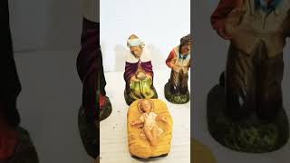 Sold  Vintage Nativity Chalkware Set Germany nativityscene jesus reseller resellercommunity [upl. by Halli]