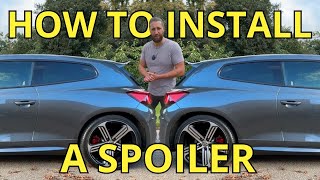 VW Scirocco R Spoiler Installation  How To  Styling [upl. by Braeunig]