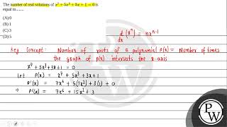 The number of real solutions of \x75 x33 x10\ is equal to [upl. by Neenahs]