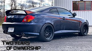 TWO YEARS OF HYUNDAI TIBURON OWNERSHIP  EVERYTHING IVE DONE SO FAR  FUTURE PLANS [upl. by Rednasela933]