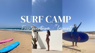 LAPOINT SURF CAMP Fuerteventura  surfing camp tour amp having the best time [upl. by Norrahc]