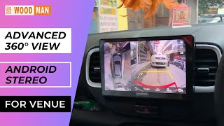 Woodman Xtreme 30 QLED Display with 360 View Camera for Hyundai Venue Android Car Stereo  Woodman [upl. by Shannon270]