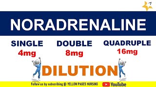 Noradrenaline drug calculation using single double amp Quadruple strength [upl. by Joachima]