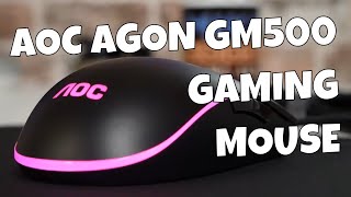 AOC AGON GM500 Pixart 3325 Heavyweight Budget RGB Gaming Mouse [upl. by Hayidan]