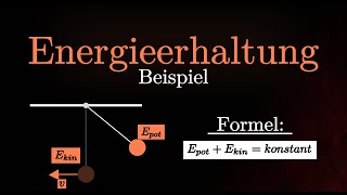 Energieerhaltung  Beispielaufgabe Berechnungen Fadenpendel Energieerhaltungssatz Physik [upl. by Tedda]