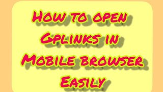 How to open gplinks  How to download files from gplinks  How to use gplinks [upl. by Ynnus275]