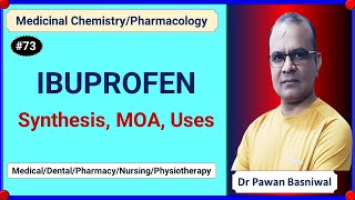 Ibuprofen Synthesis MOA Uses  NSAID NonSteroidal AntiInflammatory Drug PharmacologyMed Chem [upl. by Heriberto]