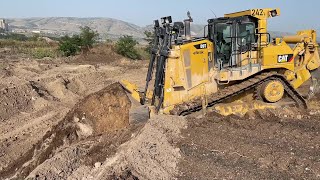 Caterpillar D9T Bulldozer Working On Huge Mining Area [upl. by Trammel]