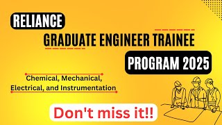 Why Reliance is the BEST Graduate Engineer Trainee Program [upl. by Euqinad]