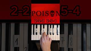 Hazbin Hotel Poison Piano Tutorial shorts [upl. by Annaerdna]