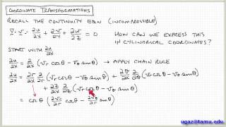 Coordinate Transformations part 3  Lecture 33  Chemical Engineering Fluid Mechanics [upl. by Albin]