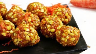 Carrot Peanut Ladoo Recipe  Groundnut Laddu  Shengdana Ladoo Village Travel Food [upl. by Moses]