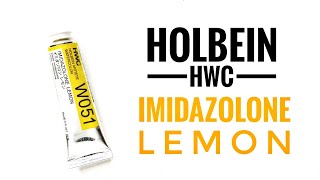 Holbein HWC Imidazolone Lemon Watercolor  Quick Look amp Comparison [upl. by Youlton166]