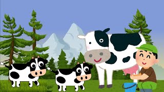 Cow cartoon for kids  New Cow Cartoon cartoonxone [upl. by Torhert]