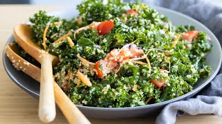 Kale Quinoa Salad  With Lemon Garlic Dressing [upl. by Dennison]