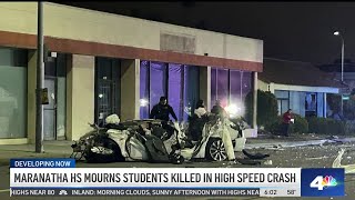 High school in Pasadena mourns students killed in crash [upl. by Eadie]