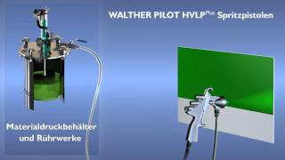 WALTHER PILOT Spritz und Lackiersysteme mit HVLP Plus [upl. by Zsolway]