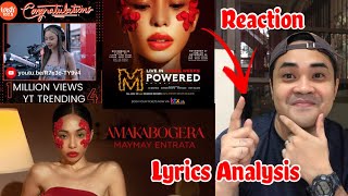 AMAKABOGERA MAYMAY ENTRATA  REACTION  LYRICS ANALYSIS  Jaden Yael [upl. by Ettenav]