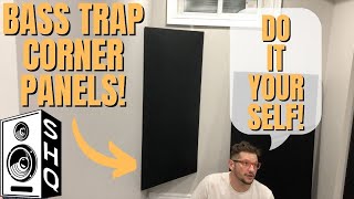 DIY BASS TRAP CORNER ACOUSTIC PANELS HOME STUDIO SETUP [upl. by Amii]