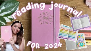 2024 reading journal set up 📚✏️ simple spreads [upl. by Haleemaj]