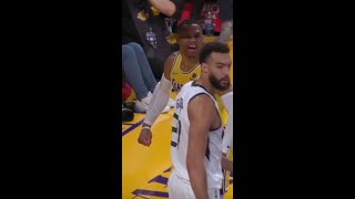 Russell Westbrook Trash Talks and Mean Mugs Rudy Gobert 👀 Shorts [upl. by Malorie346]