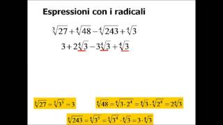 Espressioni con i radicali [upl. by Nona649]