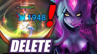 Wild Rift Evelynn One Shot Delete 1948 Crit Damage [upl. by Ahcim405]