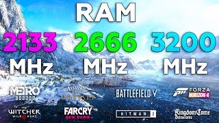 2133MHz vs 2666MHz vs 3200MHz RAM Test in 8 Games [upl. by Stalker]