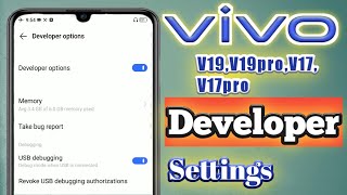 Developer option on Vivo V19V19proV17V17proY95 and other Vivo mobile [upl. by Harve]