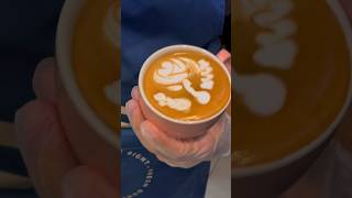 Rose Latte Art barista coffee shortvideo ytshorts [upl. by Atikkin]