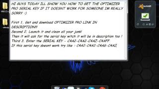 Optimizer PRO free serial key  download link [upl. by Om]