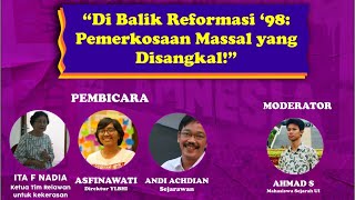 Di Balik Reformasi 98 Pemerkosaan Massal yang Disangkal  NGOPI Kastrat BEM FIB UI 2021 [upl. by Notniv63]