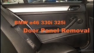 BMW E46 330i 323i 325i Sedan Door Panel Removal [upl. by Asirem120]