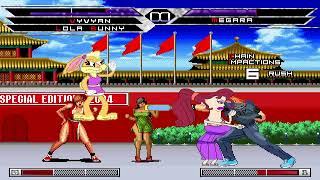 KOF MUGEN Tag Vyvyan amp Lola Bunny VS Megara [upl. by Cilegna]