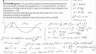 Problema sobre movimiento ondulatorio 1 [upl. by Zed979]