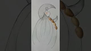 Beautiful Sketch  Pista shell crafts ideas art drawing shorts [upl. by Leviralc]